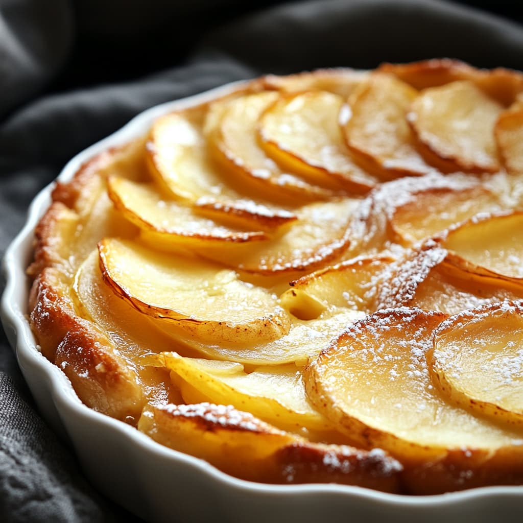Appréciez le goût authentique du Gâteau Aux Pommes Sans Gluten : une recette simple et savoureuse, sortie tout droit du four.