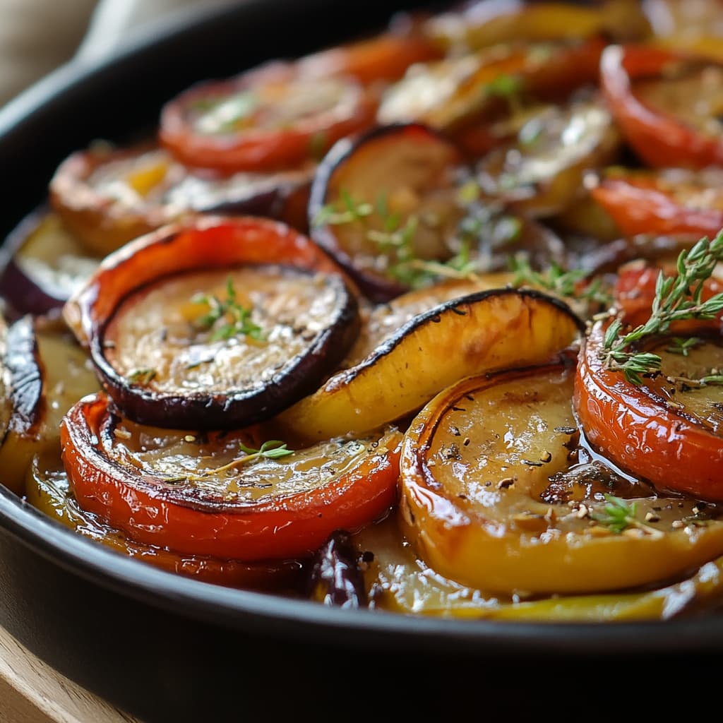 Un Tian de Légumes Chaleureux et Gourmand – Capturé en Haute Qualité 