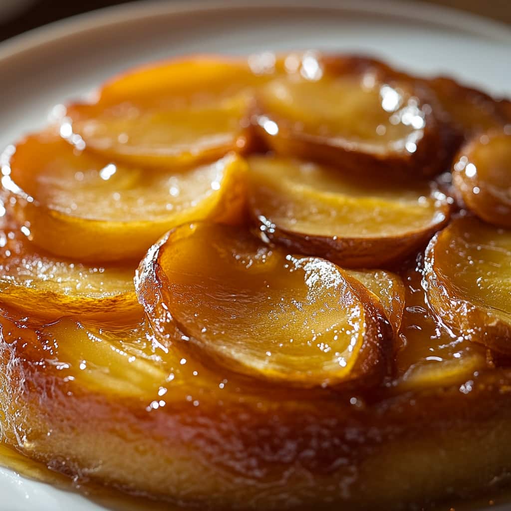  Gâteau moelleux à la compote de pomme coupé en parts, prêt à être dégusté.