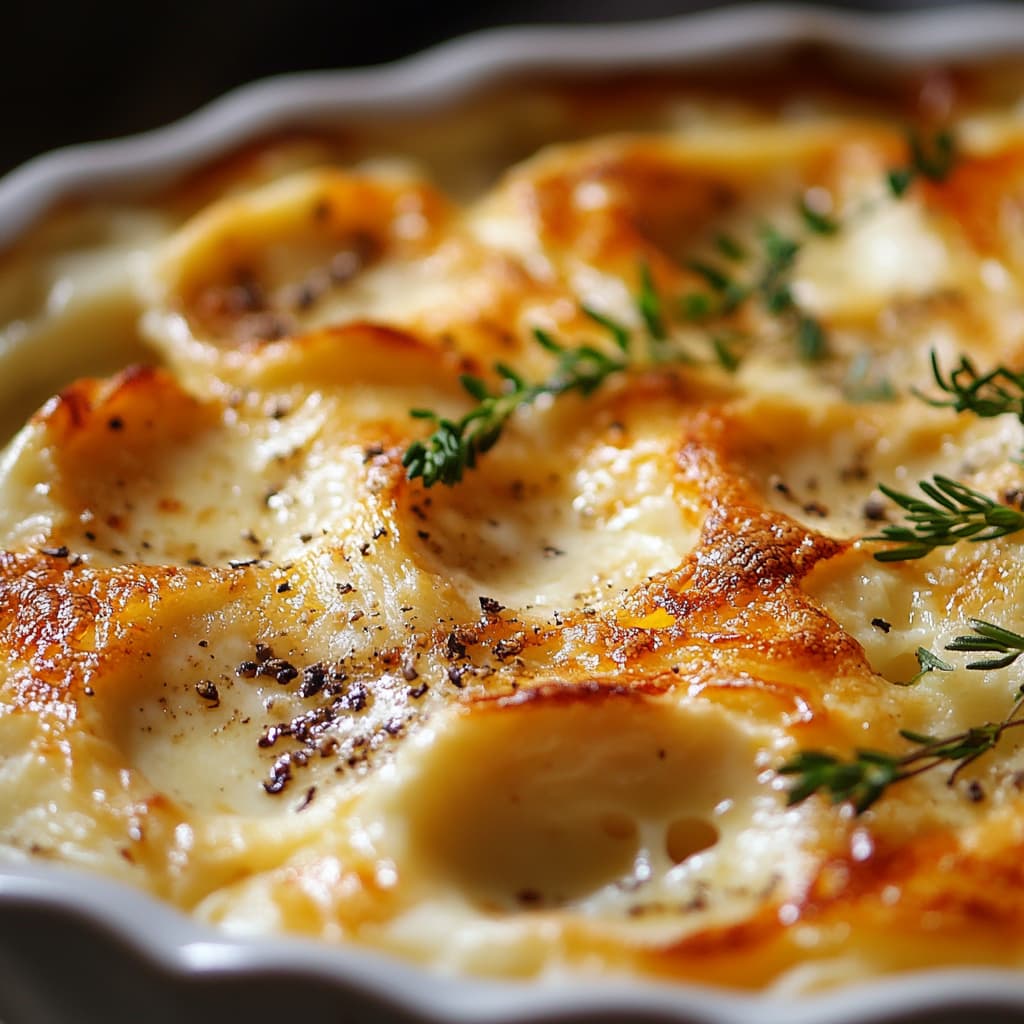 Gros plan ultra-réaliste d’un gratin de pâtes végétarien au fromage et béchamel, capturé sous une lumière naturelle douce pour des textures riches et des couleurs authentiques.
